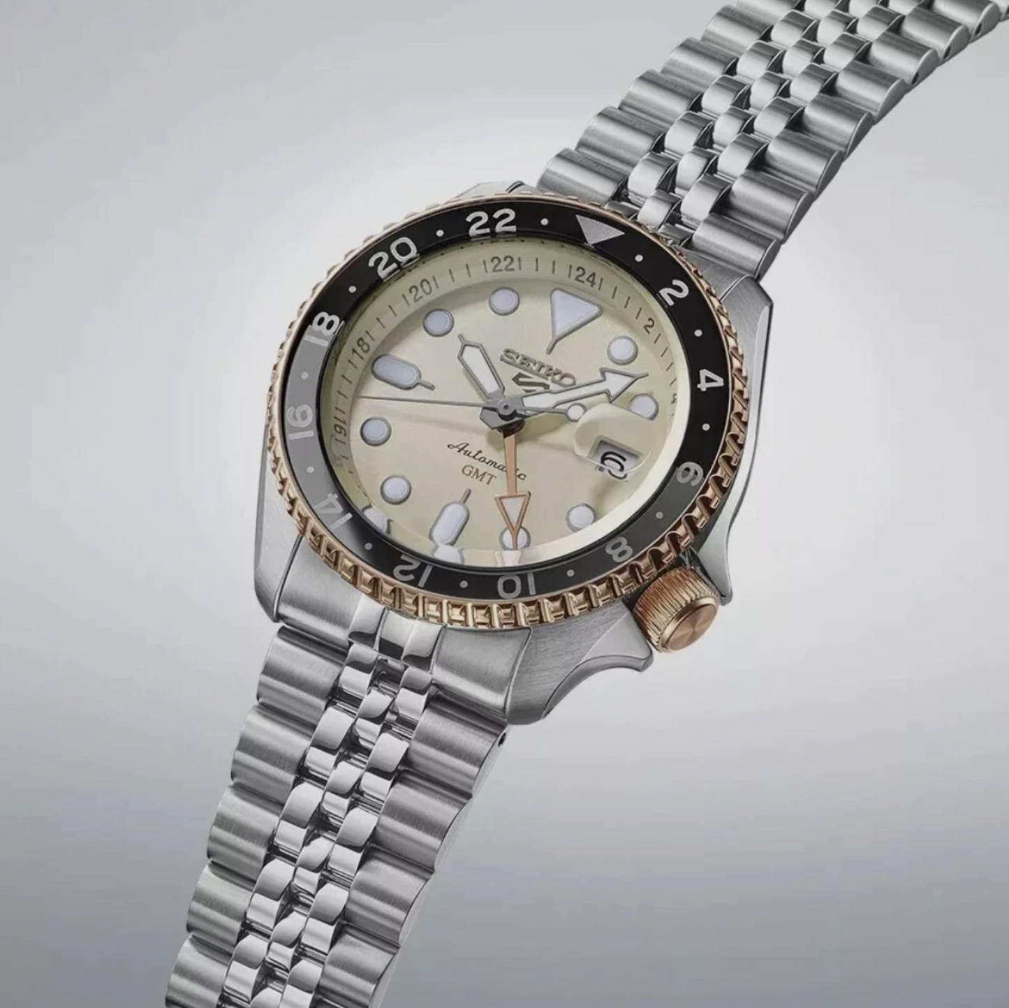 Seiko 5 Sports GMT Sunrise Dial Mens Watch SSK046K1