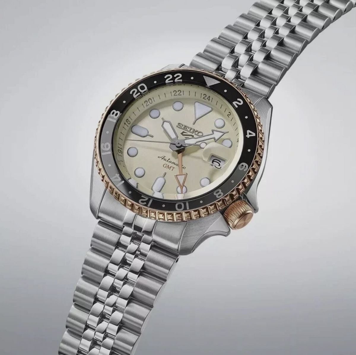 Seiko 5 Sports GMT Sunrise Dial Mens Watch SSK046K1