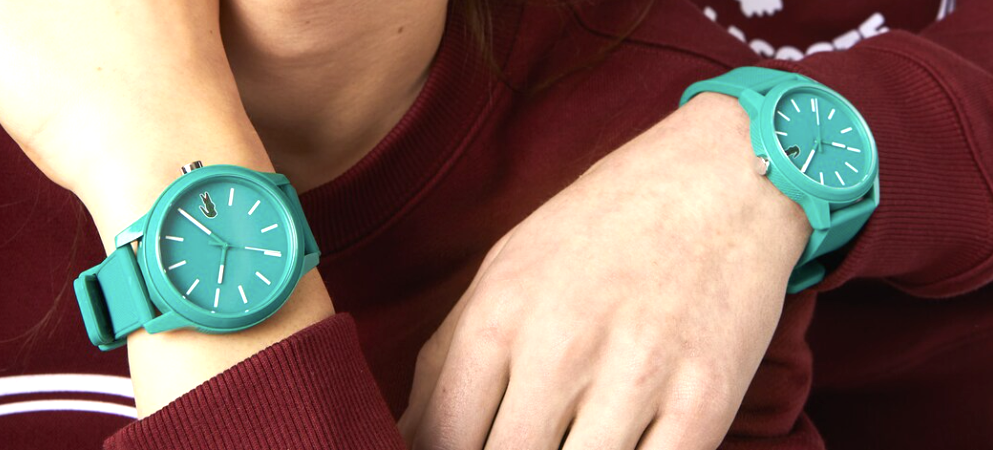 Lacoste L.12.12 2011192 Turquoise Simplistic Design Silicone Watch
