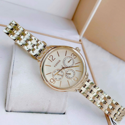 Fossil BQ3128 Suitor Gold Dial Gold Tone Womens Watch